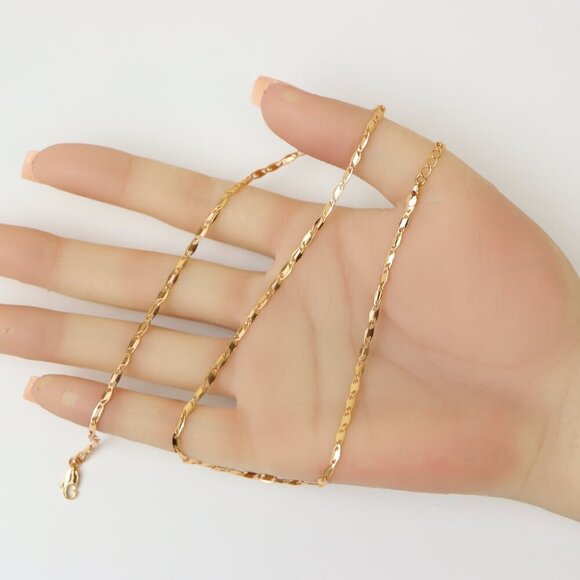 "Elegant Rose Gold Chain Necklace with Adjustable Extender, XPNL0195 - Picture 2 of 12